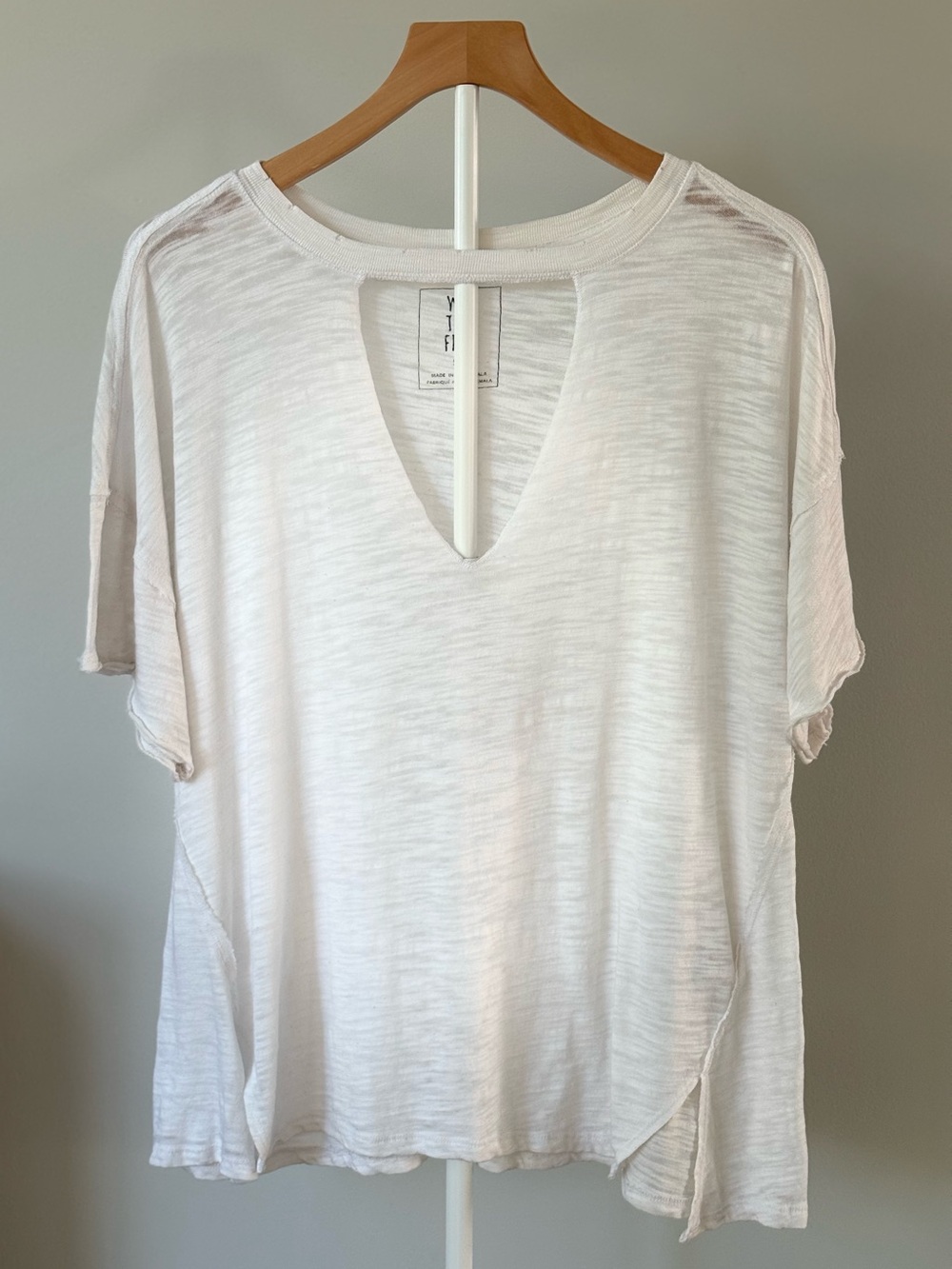 We The Free | Free People | Ivory Jordan Burnout Short Sleeve Tee | Size Small